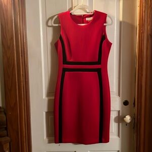 Calvin Klein Red Buisness Casual Dress